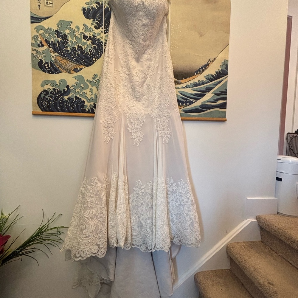 Hayley Paige Occasions Ivory Lace Gown
